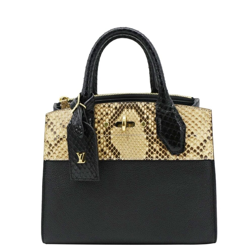 Louis Vuitton City Steamer Python Leather Tote Ba… - image 4